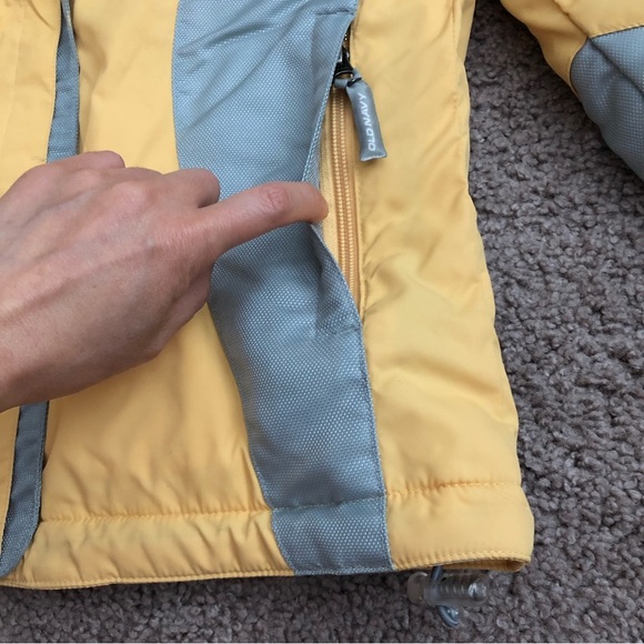 Old Navy Winter Outerwear Snow Jacket Yellow Gray XS - Picture 5 of 14